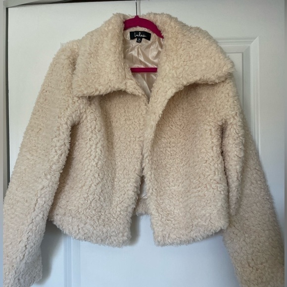 Lulus - So In Love With You Ivory Teddy Jacket - M - Picture 4 of 6